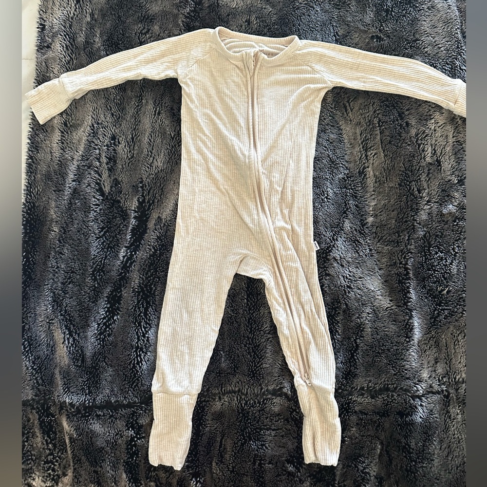 Little Sleepies Ribbed Cream Footie